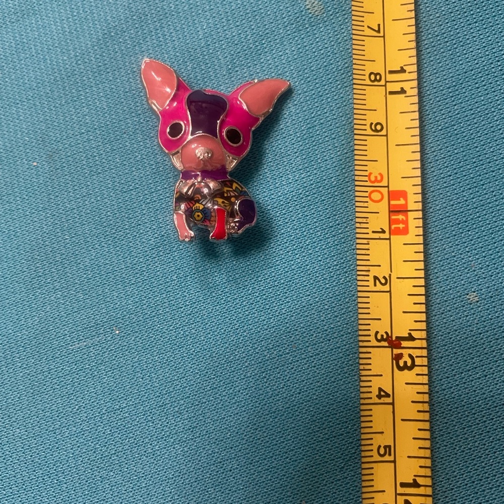 Colorful enamel Chihuahua pin